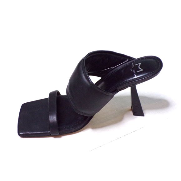 🆕 MARC FISHER Deann Slide Flared Heel Sandals Shoes Black 6.5 - Picture 9 of 10